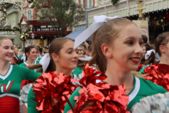 athletes performing in the walt disney world resort parade